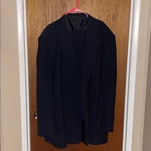 Big and tall pin striped suit